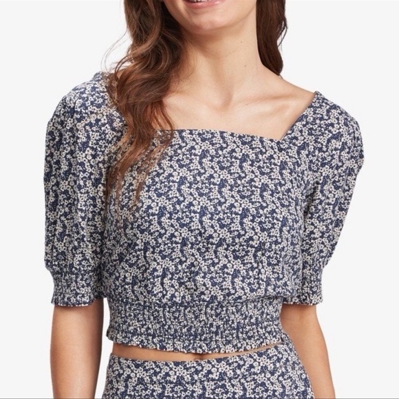 Roxy Tops - ROXY Ditsy Floral Million Waves Again Crop Top
